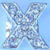 "X" Rhinestone Charm